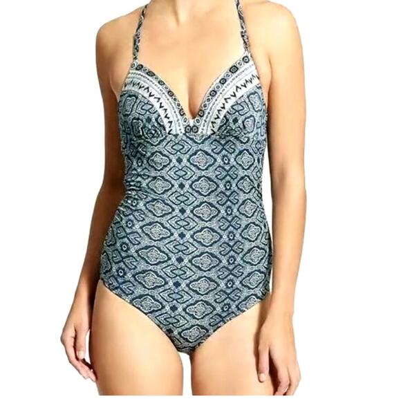 Athleta Other - Athleta Aqualuxe Printed Molded one piece bathing suit Size Small